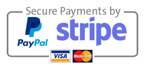 Secure Payments by Stripe and PayPal